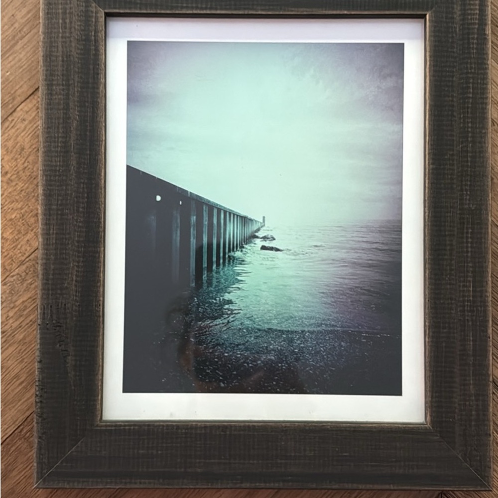 Framed Ocean Pier Art Print